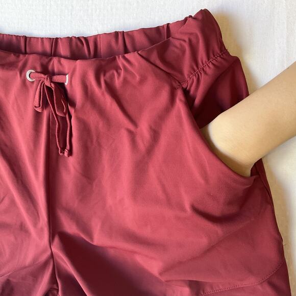 Avia Women Activewear Shorts M (8-10) Red 4" Inseam Stretch - Picture 8 of 10